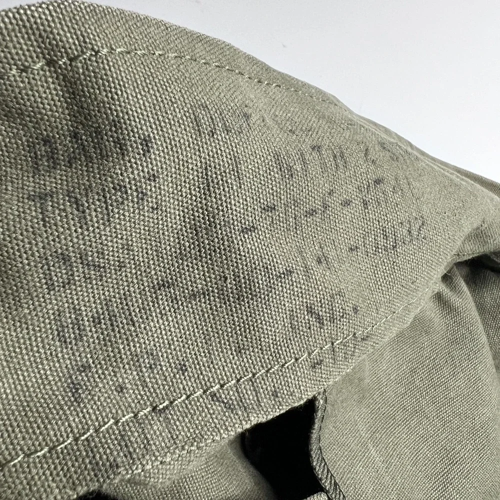 Vintage US Military Canvas Duffel Bag Olive Drab Backpack Sea Bag Sgt Jackson